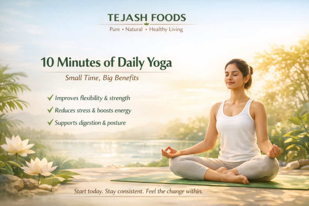 10 Minutes of Daily Yoga – Small Time, Big Benefits 🌿