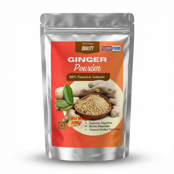 Tejash Foods Ginger Powder 200g | 100% Pure & Natural Dry Ginger Powder | No Added Colors or Preservatives