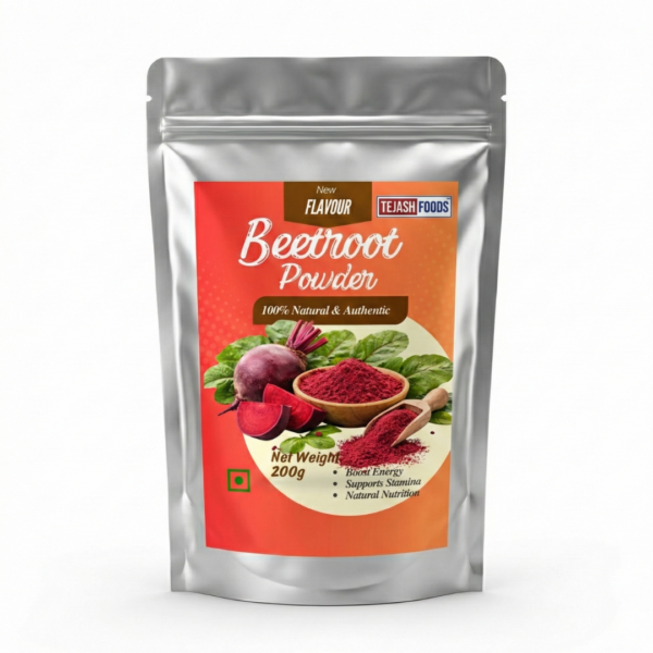 Tejash Foods Beetroot Powder 200g | 100% Pure & Natural Beet Root Powder | Rich in Nutrients | No Added Preservatives