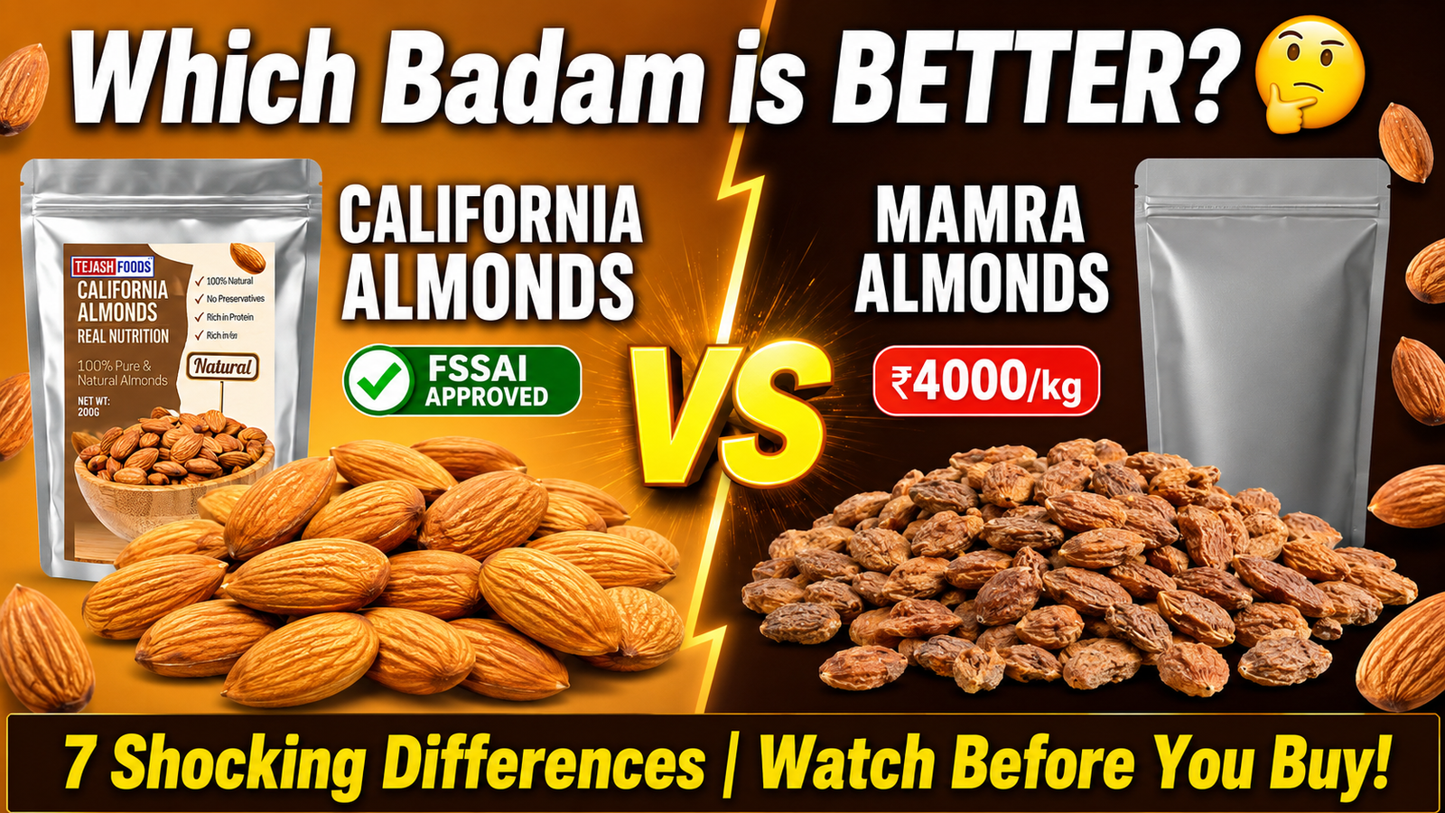 California Almonds vs. Mamra Almonds